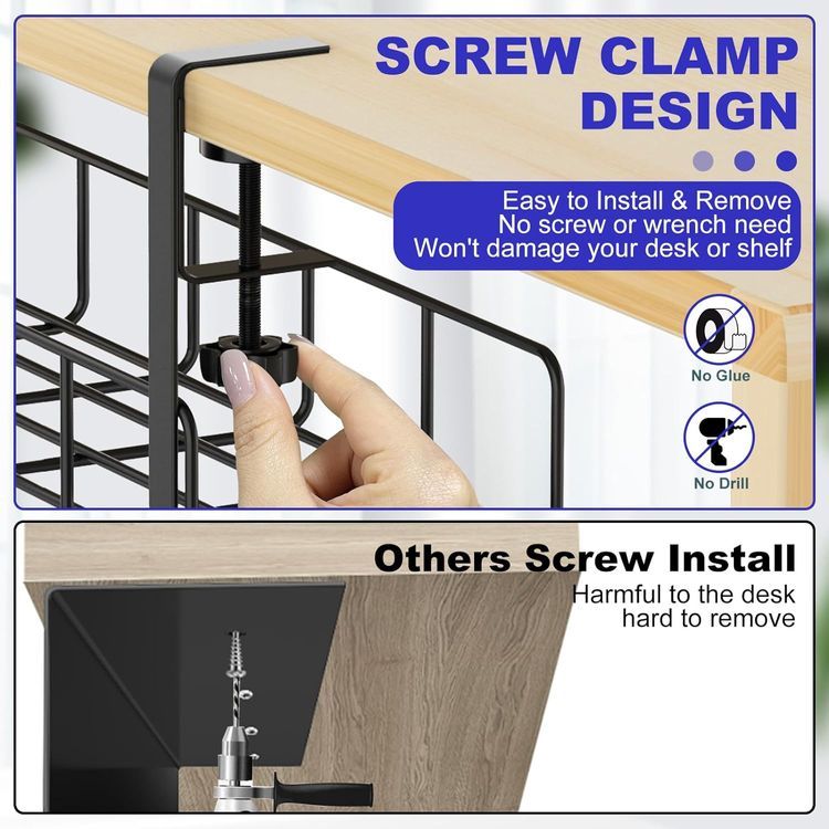 No. 10 - Under Desk Cable Management Tray - 2