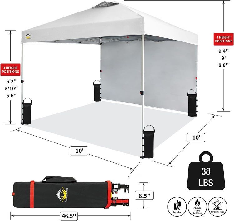 No. 5 - CROWN SHADES 10x10 Pop-up Canopy Tent - 4