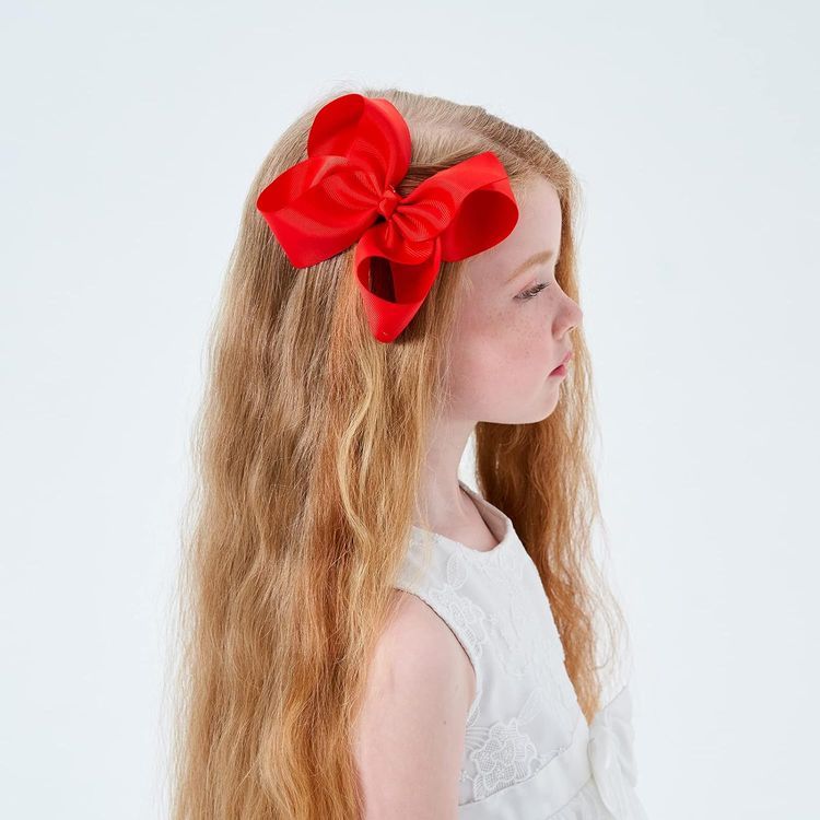 No. 8 - 20PCS Big 6 Inch Hair Bows for Girls - 4