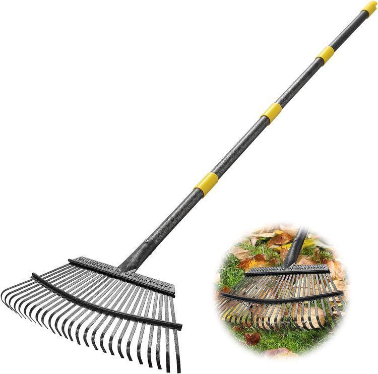 No. 5 - 65 Inch Long Garden Leaf Rake - 1