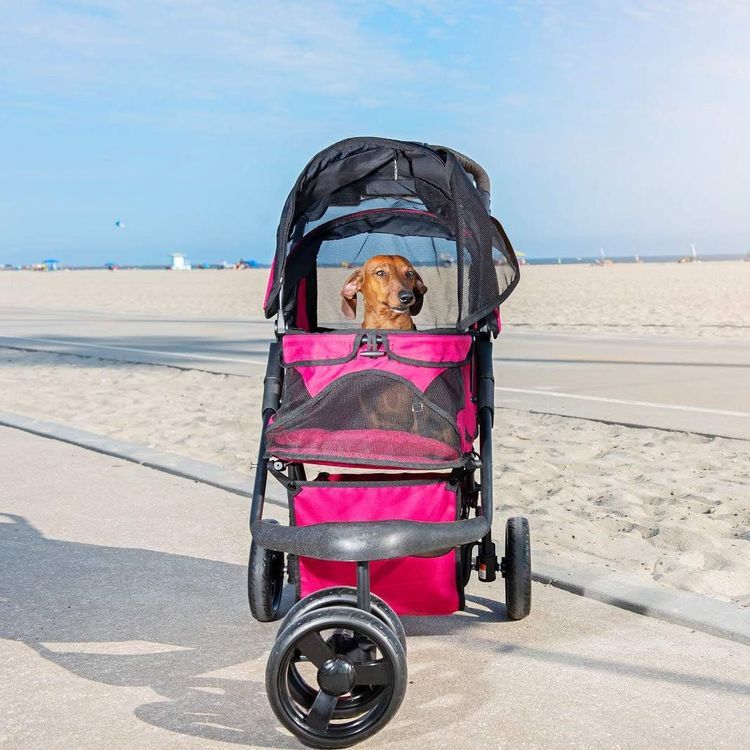 No. 10 - PETIQUE Razzberry Pet Stroller - 4