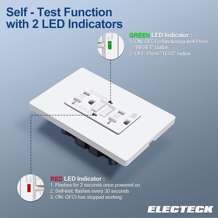 No. 7 - ELECTECK 20 Amp GFCI Outlets - 5