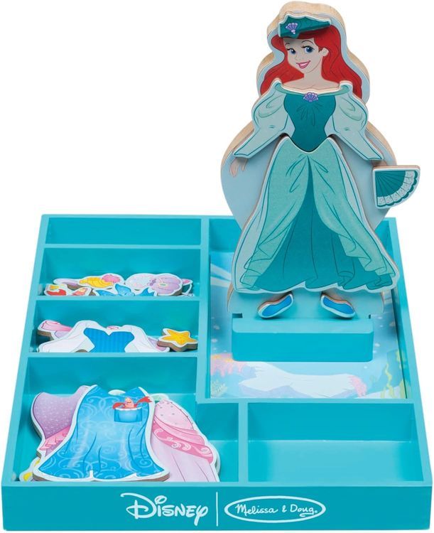 No. 1 - Disney Ariel Magnetic Dress-Up Wooden Doll - 1