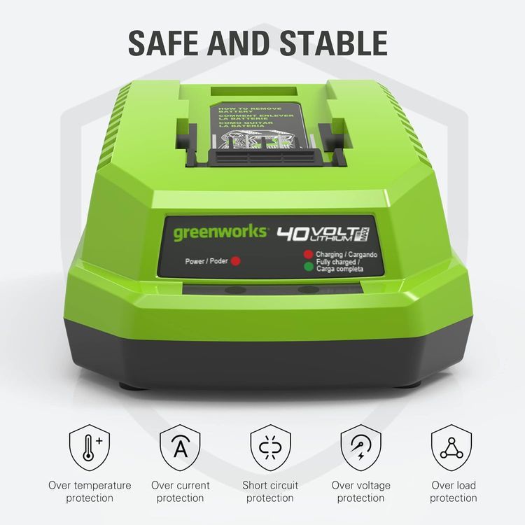 No. 6 - Greenworks G-MAX 40V Lithium-Ion Battery Charger - 5