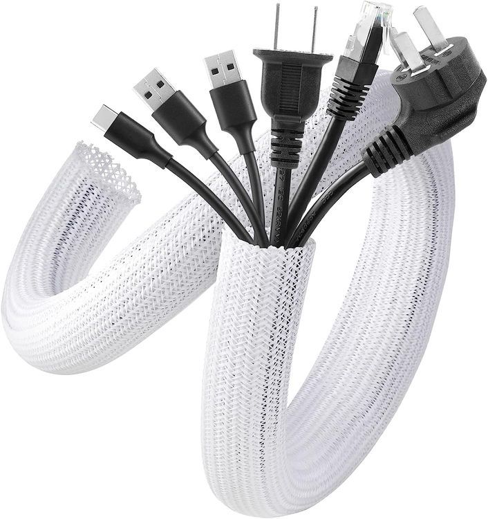 No. 8 - AGPTEK White Cable Sleeve Cover - 1