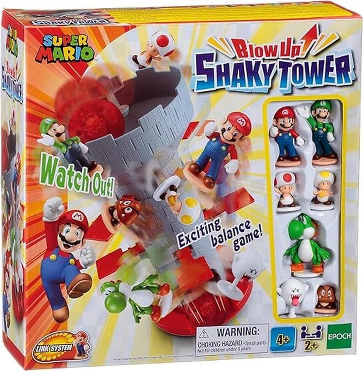 No. 6 - Super Mario Tabletop Blow Up! Shaky Tower Balancing Game - 1