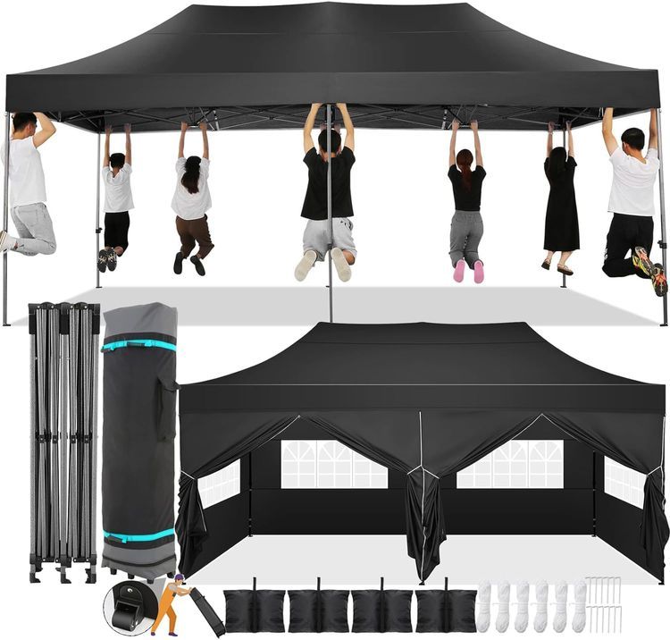 No. 10 - HOTEEL 10x20 Pop Up Canopy with 6 Sidewall - 1