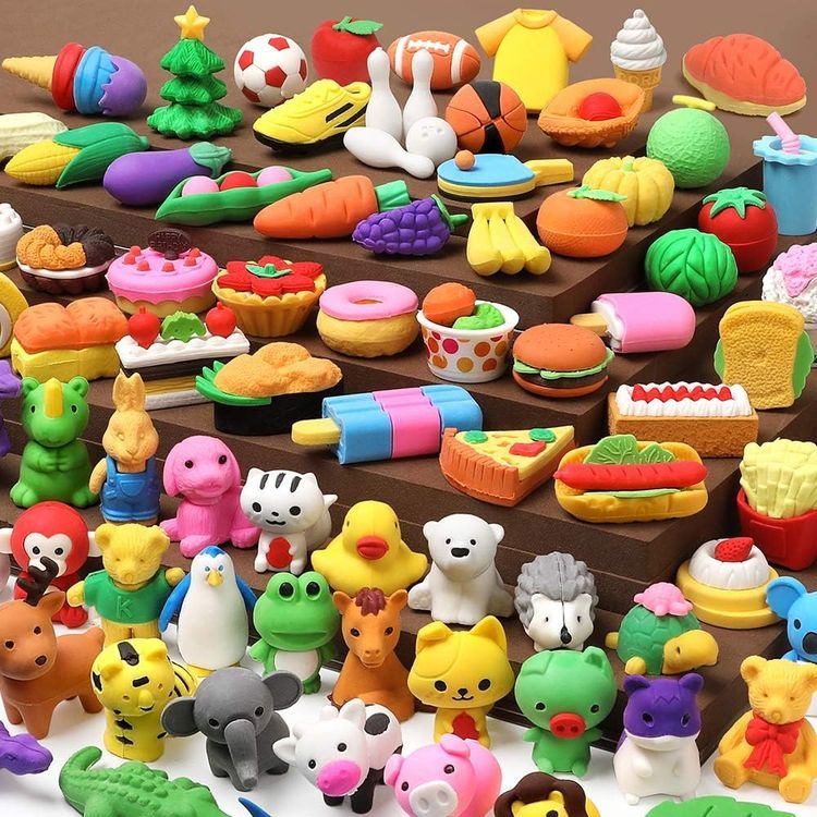 No. 10 - UMIKU 100 Pack Animal Pencil Erasers - 1