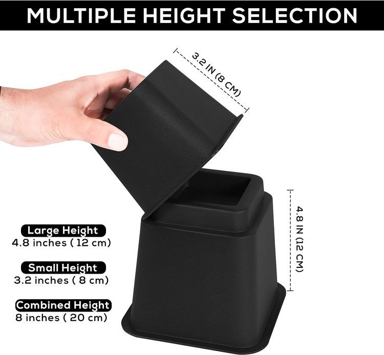 No. 1 - Utopia Bedding Adjustable Bed Furniture Risers - 2