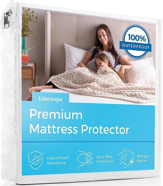 No. 4 - Linenspa Waterproof Smooth Top Premium Twin Mattress Protector - 1