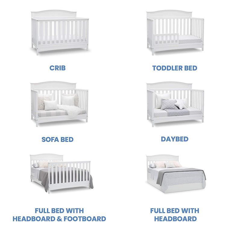 No. 7 - Delta Children Emery 4-in-1 Convertible Crib - 3