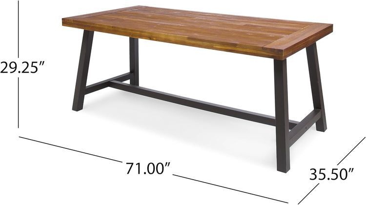 No. 8 - Christopher Knight Home Outdoor Dining Table - 2