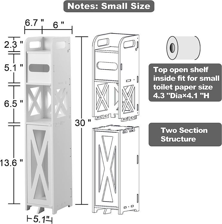 No. 3 - J JINXIAMU Small Bathroom Storage Cabinet - 3