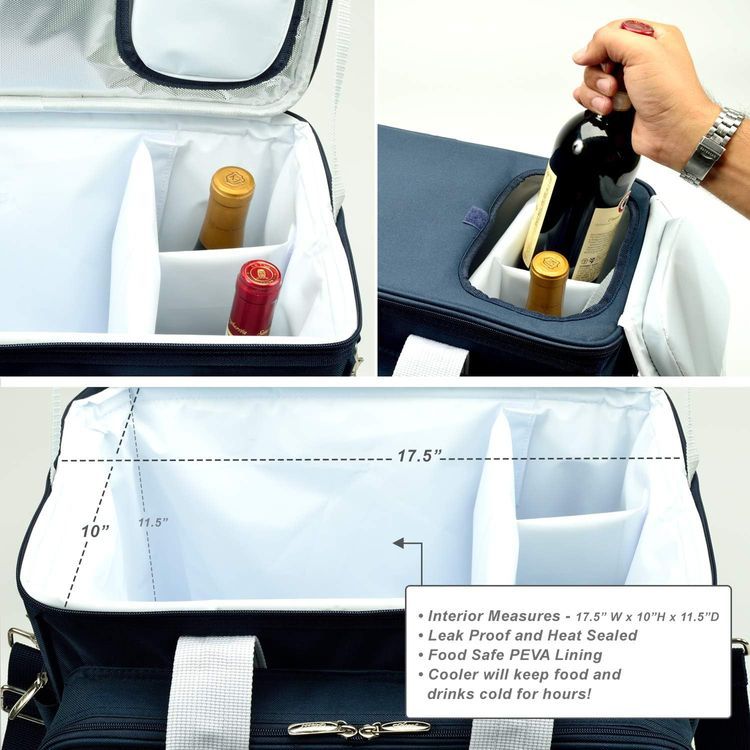 No. 9 - Picnic at Ascot- Original Insulated Picnic Cooler with Service for 4 - 5