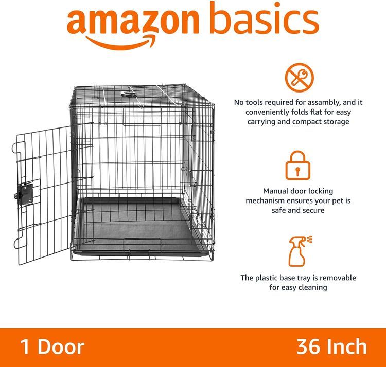 No. 10 - Amazon Basics - Durable Metal Wire Dog Crate - 2