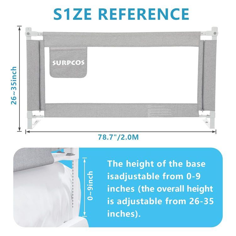 No. 9 - SURPCOS Bed Rails for Toddlers - 2