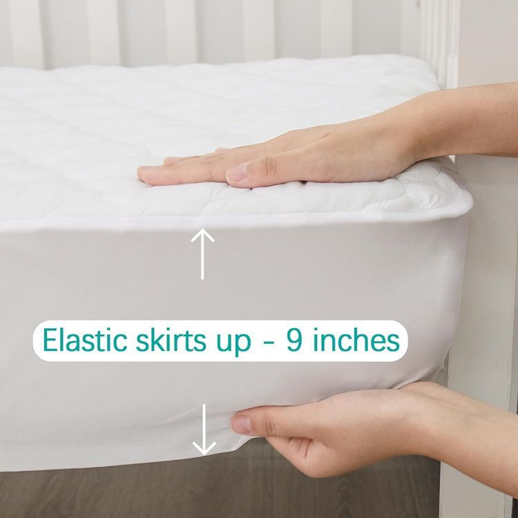 No. 1 - Crib Mattress Protector Waterproof & Noiseless Crib Mattress Pad Cover - 4