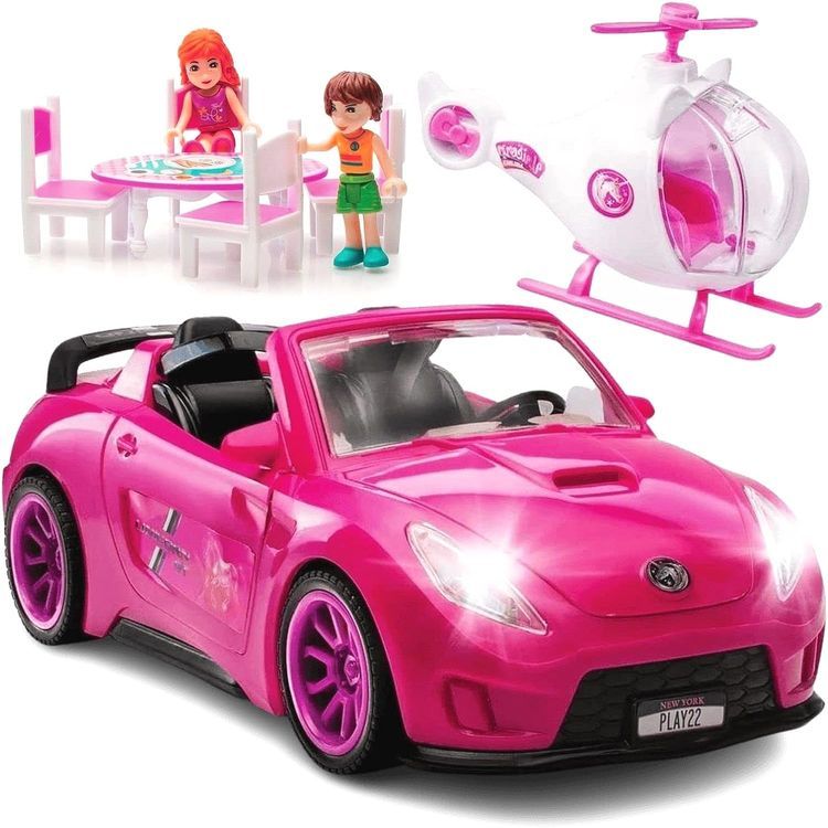 No. 10 - Play22 Barbie Doll Car and Helicopter Set - 1