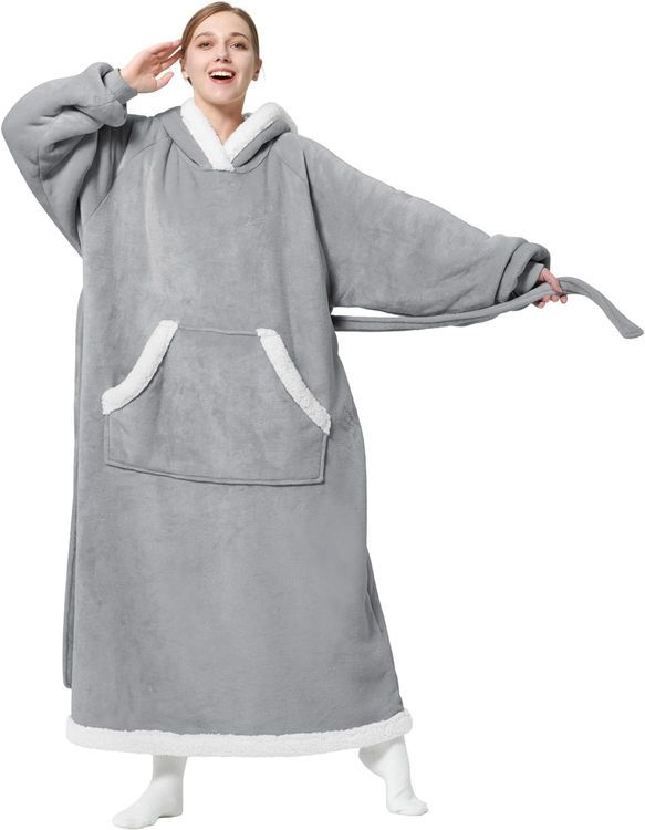 No. 3 - Bedsure Wearable Blanket Hoodie Women - 1