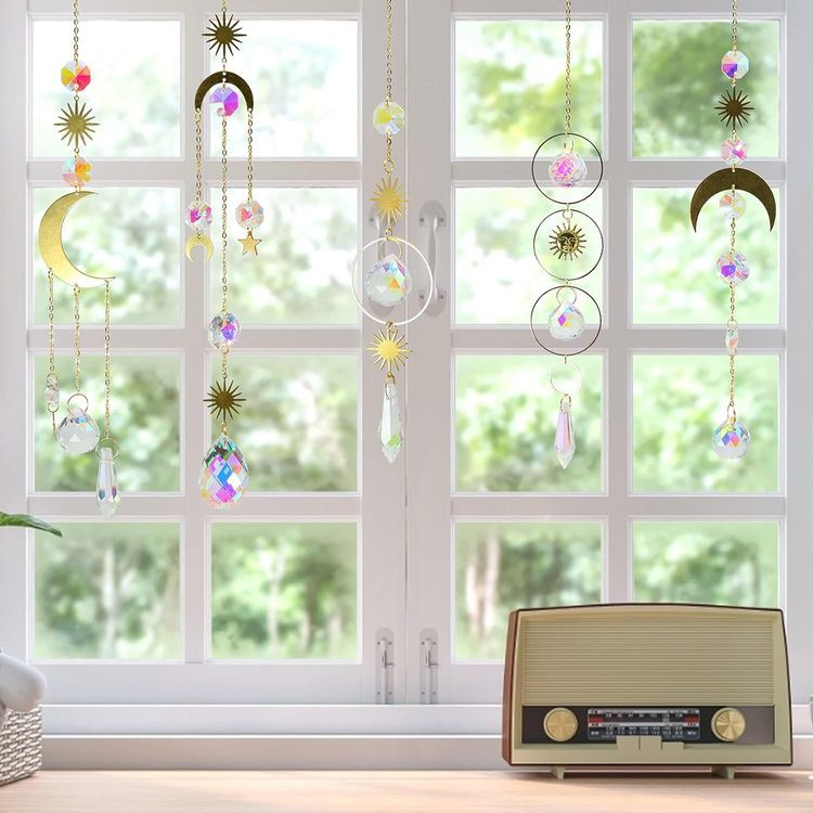 No. 3 - 6Pieces Colorful Crystals Suncatcher Hanging Sun Catcher - 2