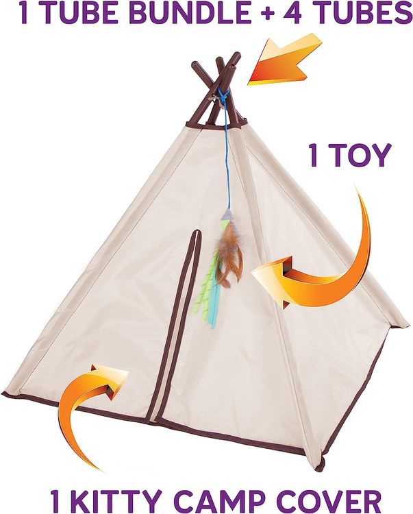 No. 8 - SmartyKat Kitty Camp Crinkle Cat Tent Hideaway - 4