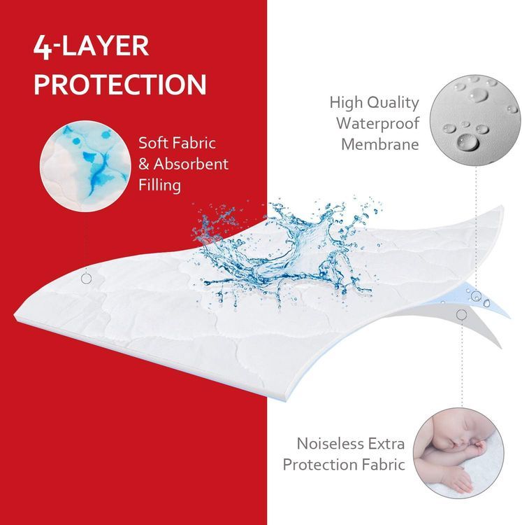 No. 8 - Waterproof Pack n Play Mattress Pad Protector - 3