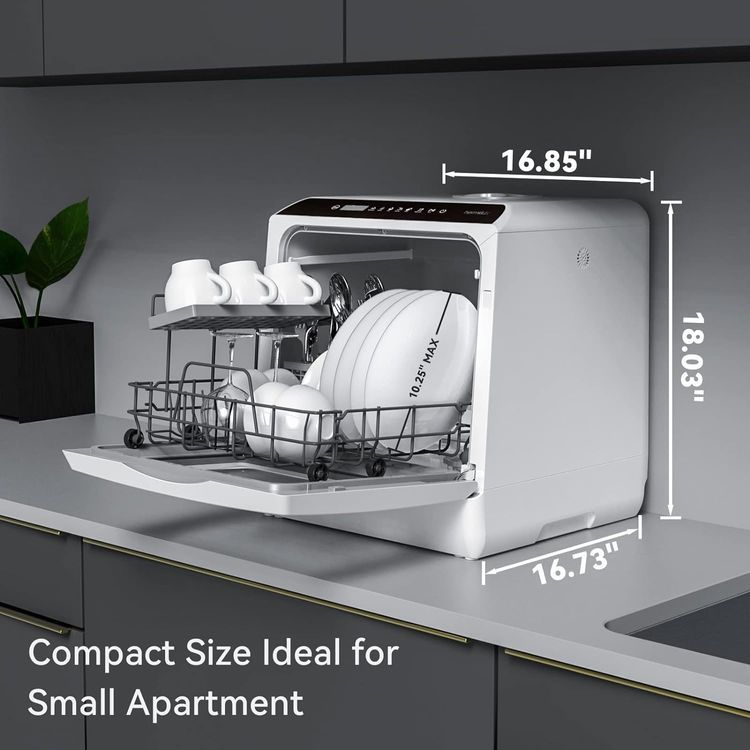 No. 1 - Hermitlux Countertop Dishwasher - 2