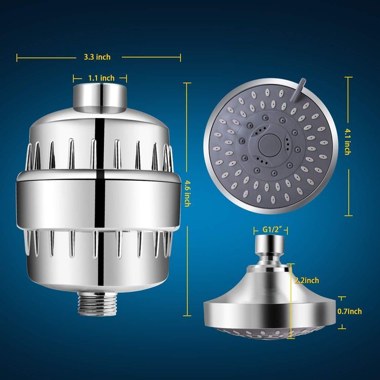 No. 9 - FEELSO Shower Head and 15 Stage Shower Filter Combo - 5