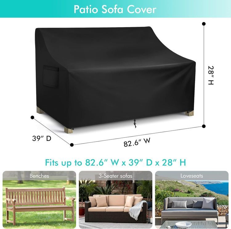 No. 5 - WLEAFJ Patio Sofa Cover Waterproof - 2