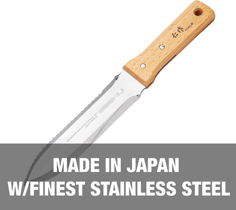 No. 2 - NISAKU NJP650 The Original Hori Hori Namibagata Japanese Stainless Steel Weeding Knife - 2