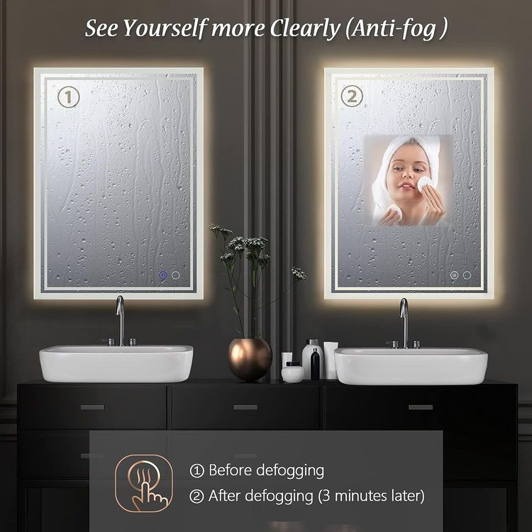 No. 7 - ZELIEVE LED Backlit Mirror Bathroom Vanity with Lights - 2