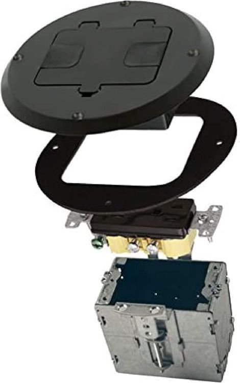 No. 9 - Hubbell Raco 6239BK Floor Kit - 1