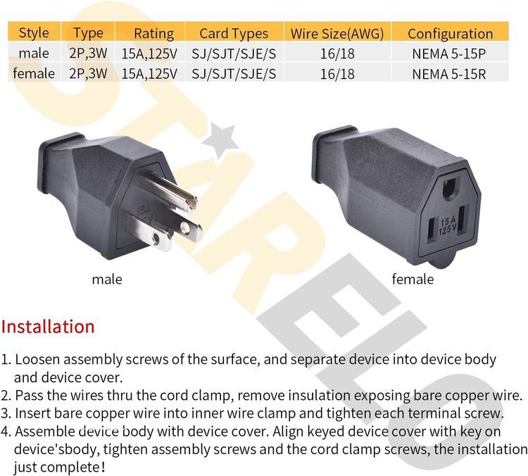 No. 7 - STARELO Extension Cord Ends - 2