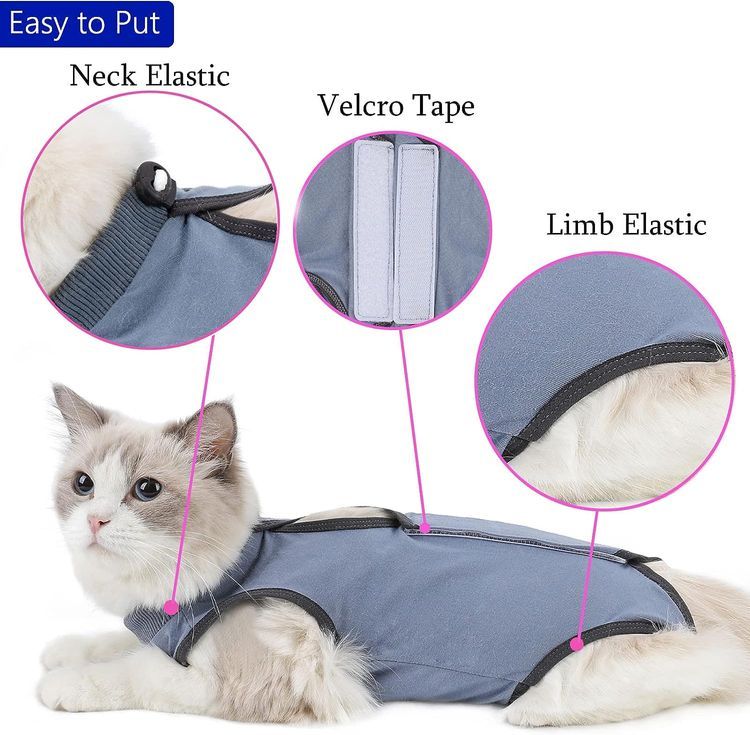 No. 2 - kzrfojy Cat Surgery Recovery Suit Cat Onesie - 3