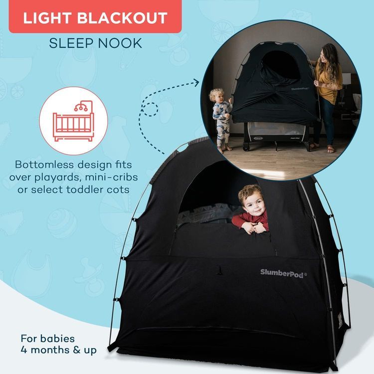 No. 1 - SlumberPod Portable Sleep Pod Baby Blackout Canopy Crib Cover - 4