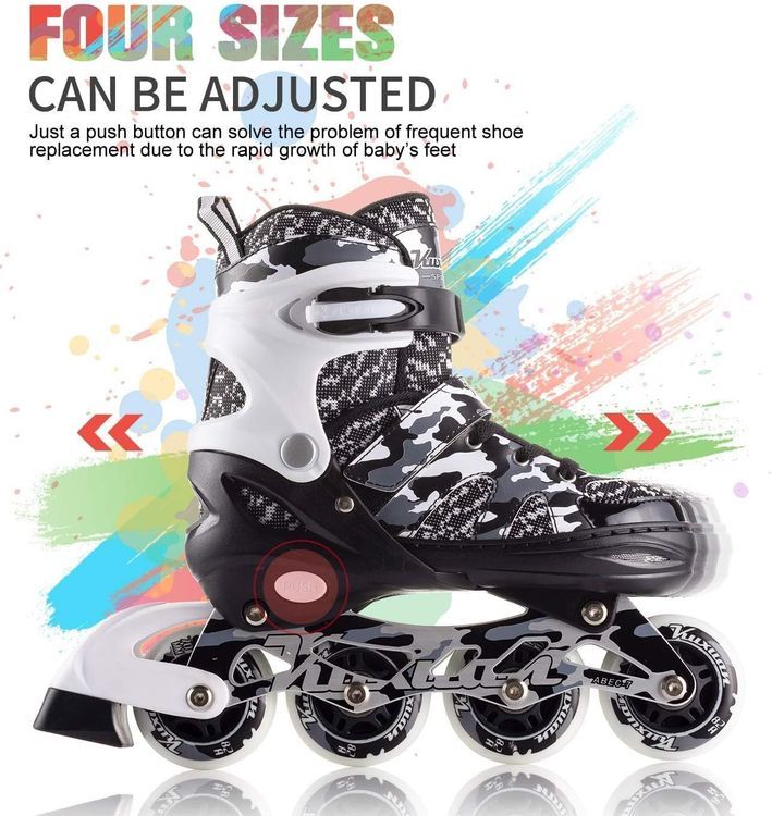 No. 8 - Kuxuan Skates Adjustable Inline Skates for Kids and Youth - 2