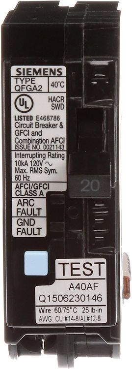 No. 8 - Siemens Q120DF 20-Amp Afci/Gfci Dual Function Circuit Breaker - 2