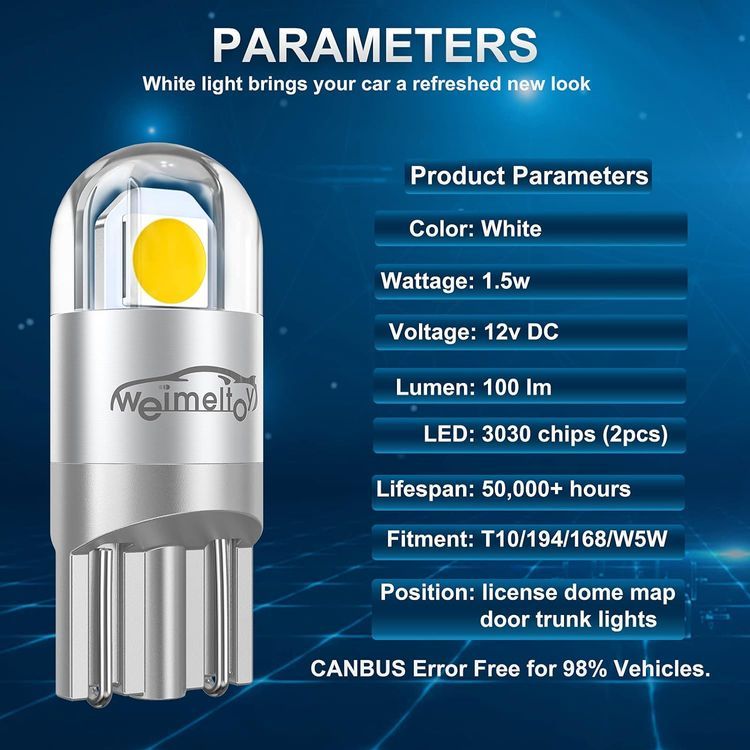 No. 7 - WEIMELTOY 194 Led Car Bulb - 4