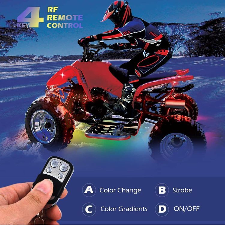 No. 10 - SHINIGHT 8 Pcs Motorcycle LED Light Kits - 4