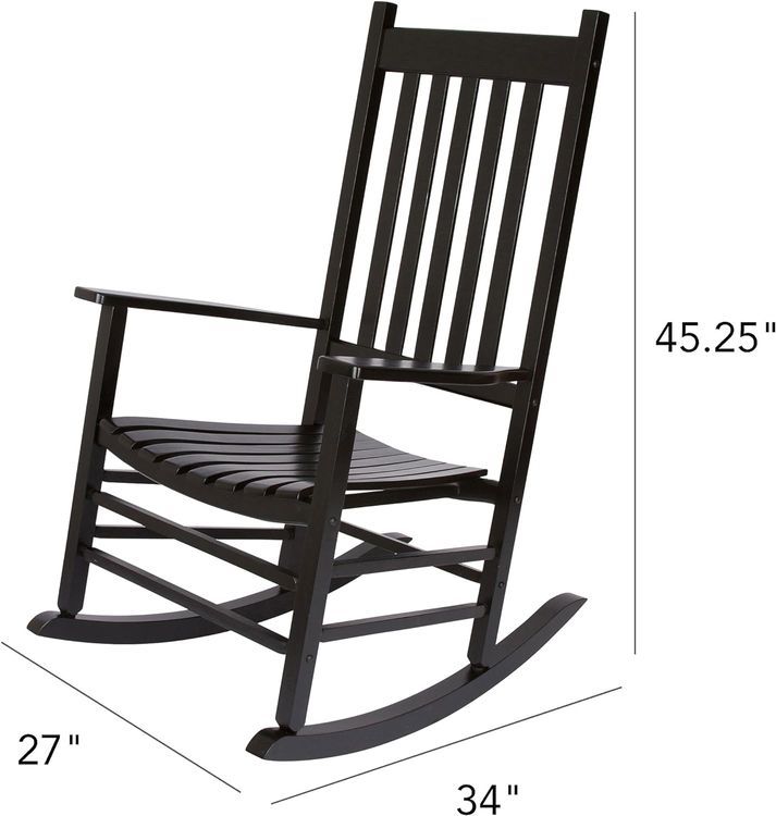 No. 2 - Shine Company 4332BK Vermont Porch Rocker - 5