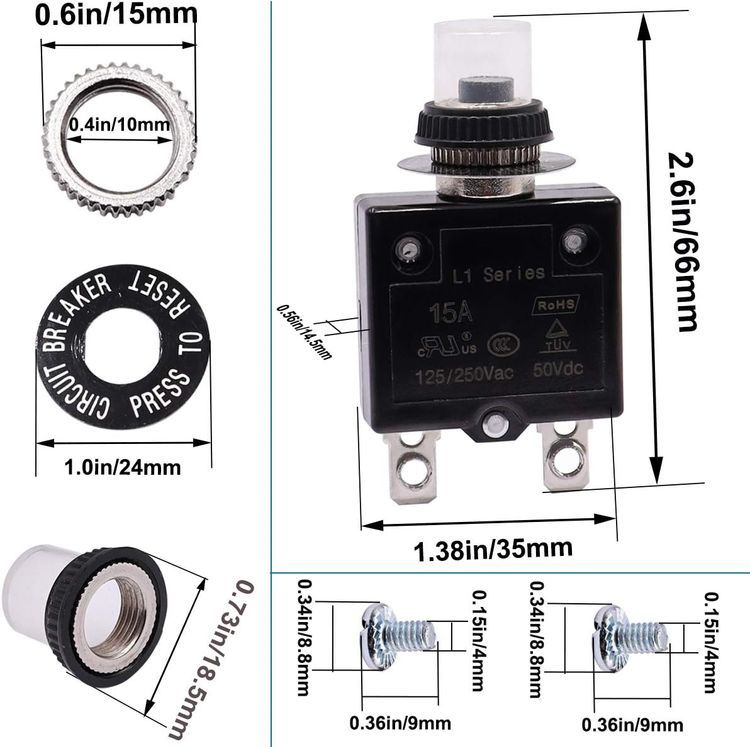 No. 2 - MXUTEUK Thermal Circuit Breaker - 4