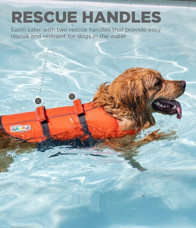 No. 1 - Outward Hound Granby Splash Orange Dog Life Jacket - 3