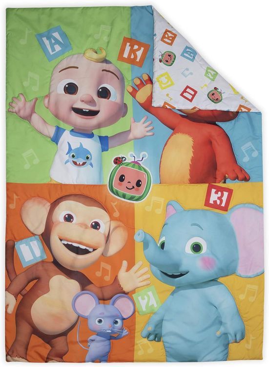 No. 9 - CoComelon Learning is Fun 4 Piece Toddler Bedding Set - 2