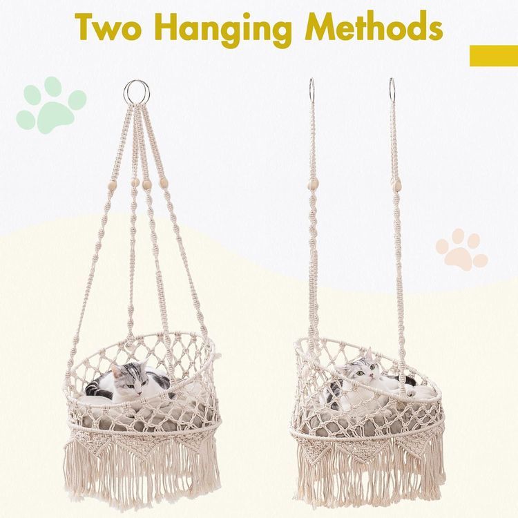 No. 7 - MEWOOFUN Cat Hammock Bed - 4