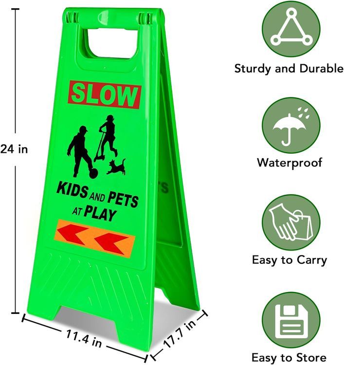 No. 7 - XPCARE 4Pack Kids Playing Street Safety Sign - 5