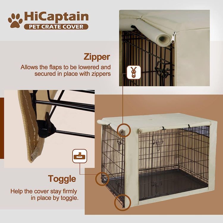 No. 2 - HiCaptain Polyester Dog Crate Cover - 2