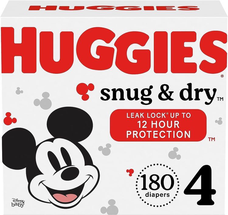 No. 10 - Huggies Snug & Dry Baby Diapers, Size 4 - 1