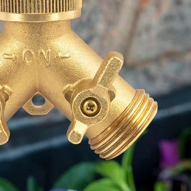 No. 5 - Hourleey Brass Garden Hose Splitter (2 Way) - 4