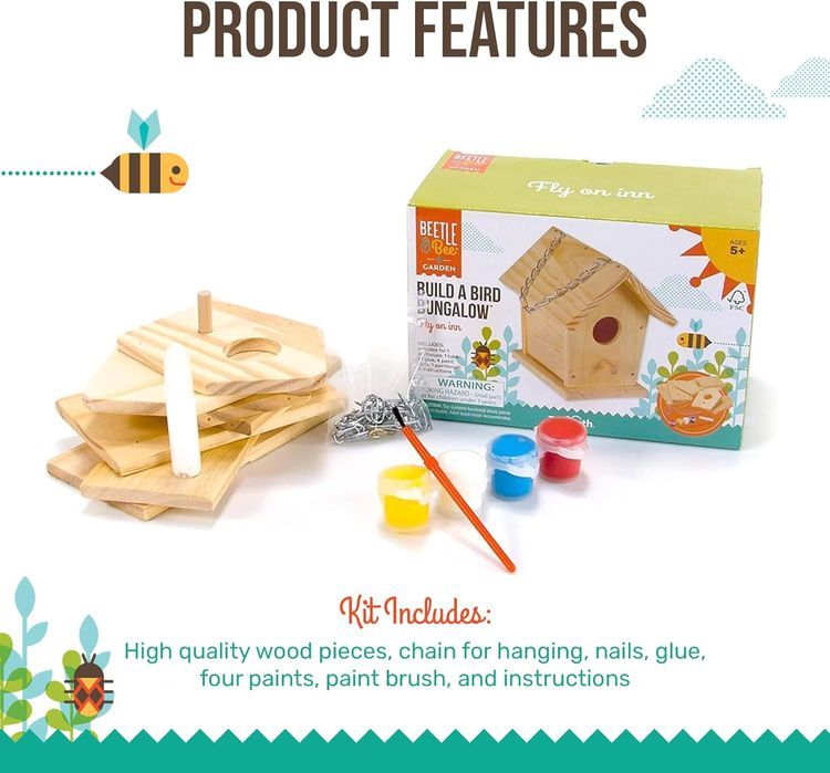 No. 5 - Build a Bird Bungalow Wood Craft Kit - 3