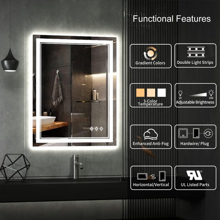 No. 10 - VanPokins LED Bathroom Mirror - 2